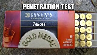 Federal Gold Medal Match 22LR Penetration Test [upl. by Wesla]