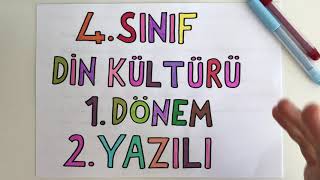 4 Sınıf Din Kültürü 1 Dönem 2 Yazılı puanlı yeni [upl. by Ailedo873]