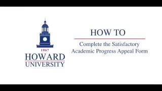 Howard University SAP Appeal Form [upl. by Niles]