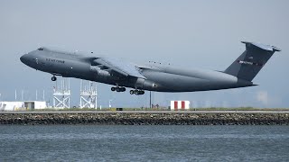 C5 and C17 landing and takeoff at SFO [upl. by Bessy]