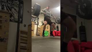 255lb Squat Clean exercise weightlifting fun power fun music edm [upl. by Donni173]