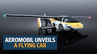 AeroMobils flying car unveiled at Paris Air Show [upl. by Arratahs961]