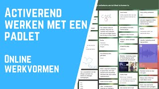 Online werkvorm Werken met Padlet [upl. by Kcirdes423]