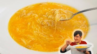 Sopa de pollo con fideos [upl. by Gregrory]