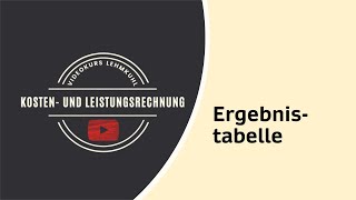 KLR Folge 2  Einführung der Ergebnistabelle [upl. by Aineg]