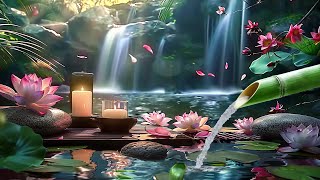 Bamboo Water Fountain Sleep Music Stress Relief Music Spa Meditation Yoga Zen Flowing River [upl. by Tyra769]