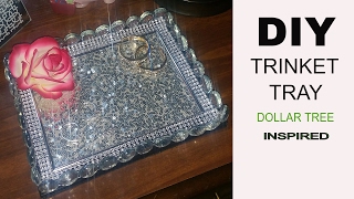 DIY Trinket Tray  Dollar Tree Inspired [upl. by Oiredised]