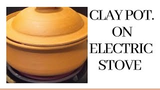 COOKING IN A CLAY POT ON ELECTRIC STOVECLEANING CLAY POT claypotcooking claypot [upl. by Zeke]