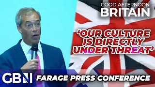 Our culture is directly under THREAT Nigel Farage SLAMS mass immigration to ROARING crowd [upl. by Llenrahc170]