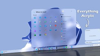 How to Get the New Acrylic Taskbar Start Menu amp the Action Center in Windows 11 [upl. by Madlin]