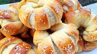 Türkische Pogaca Hörnchen Teigtaschen mit Kartoffelfüllung Börek [upl. by Schoening]