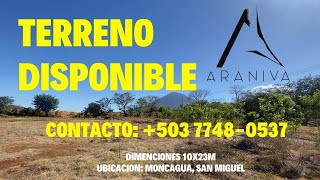 TERRENOS en VENTA EL PLATANAR MONCAGUA SAN MIGUEL EL SALVADOR VENDIDOS [upl. by Daggett]