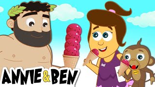 Ice Cream with the Hercules  Cartoons for Children by Annie and Ben [upl. by Eiresed]