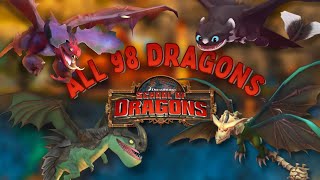 All 98 Dragons  Showcase  School of Dragons Archive [upl. by Lenoil]