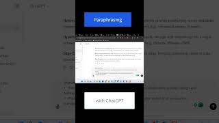 How to paraphrase the text content with AI chatGPT education chatgpt paraphrasing [upl. by Seyer]