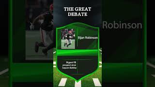 Debating which running back should be draft 2nd off the board in fantasy football Hall or Robinson [upl. by Retepnhoj954]