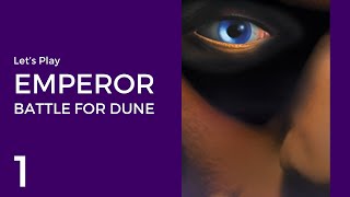 Lets Play Emperor Battle for Dune 1  Atreides Mission 1 Learn to Swim [upl. by Barlow522]