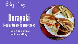 Dorayakipopular Japanese street food fusion cookingIndian stuffing [upl. by Lehcar]