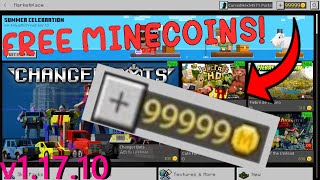 HOW TO GET UNLIMITED MINECOINS GLITCHHACK  MINECRAFT BEDROCK EDITION  WORKING 2021 LATEST 11710 [upl. by Afton]