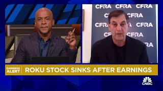 CFRAs Ken Leon talks Roku shares plummeting following earnings miss [upl. by Leighton345]