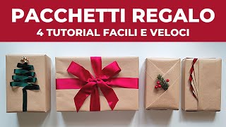 Come impacchettare i regali di Natale 🎁 4 Tutorial facili [upl. by Dorree]