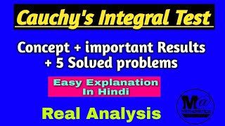 Cauchy Integral Test for infinite series  Real Analysis  example 1 [upl. by Oika]