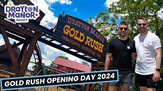 Gold Rush Opening Day Of Drayton Manor’s Newest Rollercoaster [upl. by Assiralk]