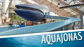 Aquaboulevard Paris  Toboggan quotAquajonasquot Whale Slide Onride POV [upl. by Arrac]