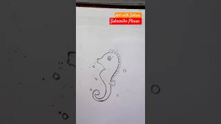 Easy Seahorse drawing shorts [upl. by Angele611]