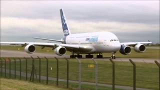 Airbus A380 Landing Backtrack amp Takeoff At East Midlands Airport  FWWOW The Flying Testbed [upl. by Sidonie]