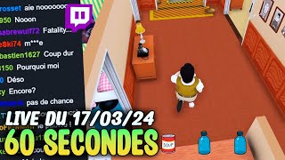 VOD ▶ 60 Secondes MAIS mon chat fait TOUS les choix  Live du 17032024 [upl. by Ppik]