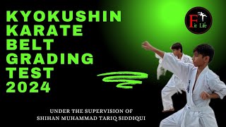 Kyokushin karate Belt Grading Test 2024 school karate classes Fit life IFKK [upl. by Cerelly756]