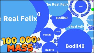 CRAZY MODDED AGARIO WITH UNLIMITED SPLITTING AND 100 000 MASS COMBINED  CUSTOM AGAR Agario 89 [upl. by Gala952]