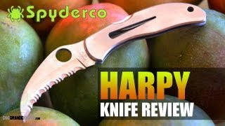 Spyderco Harpy C08S Knife Review  OsoGrandeKnives [upl. by Phila259]