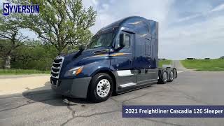 2021 Freightliner Cascadia 126 Raised Roof Sleeper Walkthrough Video [upl. by Morgan]