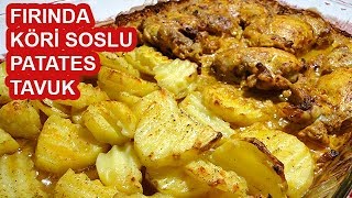 ÇOK PRATİK  Fırında Köri Soslu Tavuk Patates Nasıl Yapılır [upl. by Tennies]