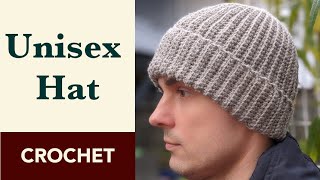 Crochet Hat for Adult Men amp Women Crochet Hook 45 mm Wool Yarn Crochet Beanie For Beginners [upl. by Stempien874]