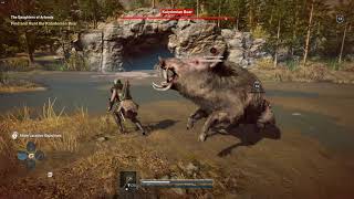 Assassins Creed Odyssey  EASIEST WAY to DEFEAT the Kalydonian Boar PATCHED [upl. by Arlee]