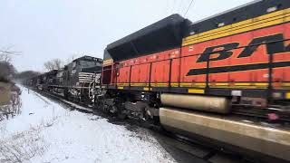 CRUDE OIL B115 W 488 Axles amp AMAZING BNSF SD70AC💜💖❤️NS HU INTERSTATE DPU Thru Hannacroix NY WOW [upl. by Killie271]