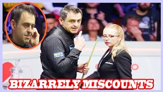 Ronnie OSullivan bizarrely miscounts before having another ay pop at referee [upl. by Anor153]