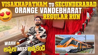 TC VandeBharat బయట ఇరుక్కపోయాడు  Visakhapatnam To Secunderabad Orange Vandebharat Regular Run [upl. by Abie]