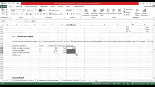 Teorema Bayes en Excel 2013 [upl. by Bottali]