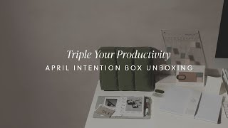 Planning In 3s  April Intention Box Unboxing  Cloth amp Paper [upl. by Ijok758]