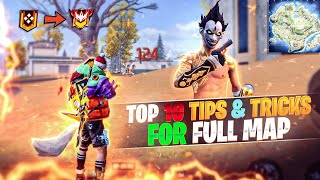 TOP10  GRANDMASTER  SECRET TIPS amp TRICKS  Free fire Rank push Tips [upl. by Maunsell35]