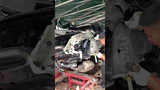 Mercedes Benz car rear end serious accident repair 1 [upl. by Zucker723]