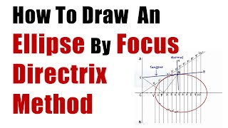 How To Draw An Ellipse By Focus Directrix Method  Engineering Curves  Engineering Drawing [upl. by Winikka]