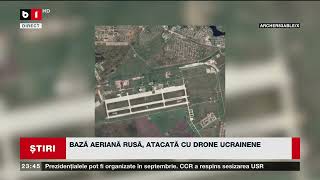 BAZĂ AERIANĂ RUSĂ ATACATĂ CU DRONE UCRAINENE Știri B1TV 20 martie 2024 [upl. by Ahtamas487]