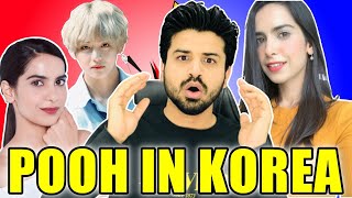 Pooh in Korea BTS V HOUSE  NEIGHBORHOOD TOUR 💜 FIRST REACTION [upl. by Naitsirhc]