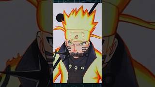 Cara Gambar Naruto Sage Mode naruto art drawing anime shortvideo shorts fyp [upl. by Necyrb]