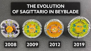 Evolution of SAGITTARIO 20082019  Beyblade Metal Fight  Burst  SAGITTARIO THROUGHOUT THE YEARS [upl. by Marler]